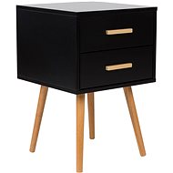 Black BELIANI with 2 drawers ALABAMA - Night Stand