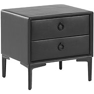 BELIANI z umělé kůže černý SEZANNE - Night Stand