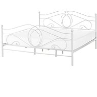 BELIANI postel LYRA 180 × 200 cm, kov, bílá - Postel