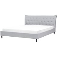 BELIANI postel Chesterfield SAVERNE 180 × 200 cm, světle šedá - Postel