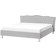 BELIANI postel Chesterfield METZ 180 × 200 cm, šedá - Postel