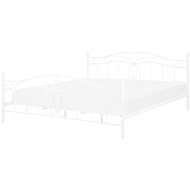 BELIANI zdobená postel ANTLIA 180 × 200 cm, kovová, bílá - Postel