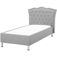 BELIANI postel Chesterfield METZ 90 × 200 cm, šedá - Postel
