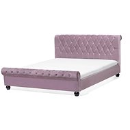 BELIANI postel Chesterfield AVALLON 160 × 200 cm, růžová - Postel