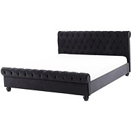 BELIANI postel Chesterfield AVALLON 160 × 200 cm, černá - Postel