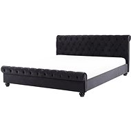 BELIANI postel Chesterfield AVALLON 180 × 200 cm, černá - Postel