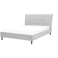 BELIANI postel Chesterfield SAVERNE 140 × 200 cm, světle šedá - Postel