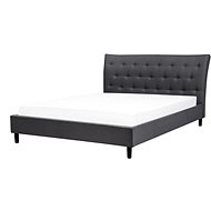 BELIANI postel Chesterfield SAVERNE 160 × 200 cm, tmavě šedá - Postel