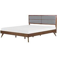 BELIANI postel s rámem POISSY 180 × 200 cm, dřevěná, tmavě hnědá - Postel