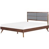 BELIANI postel s rámem POISSY 160 × 200 cm, dřevěná, tmavě hnědá - Postel