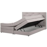 BELIANI postel s uložným prostorem MILORD 160 × 200 cm, světle šedá - Postel