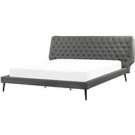 BELIANI postel ESSONNE 180 × 200 cm, eko kůže, šedá - Postel