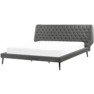 BELIANI postel ESSONNE 160 × 200 cm, eko kůže, šedá - Postel