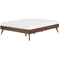 BELIANI postel BERRIC 140 × 200 cm, dřevěná, tmavá - Postel