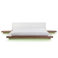 BELIANI postel ZEN LED 180 × 200 cm, hnědá - Postel