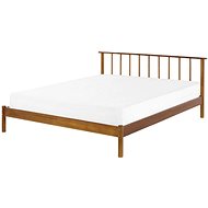 BELIANI postel s lamelami BARRET 180 × 200 cm, dřevěná, světle hnědá - Postel