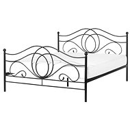 BELIANI postel LYRA 140 × 200 cm, kov, černá - Postel