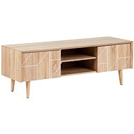 BELIANI ve světlém dřevě FRANKLIN - TV stolek