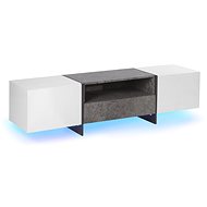 Bílá LED BELIANI s betonovým efektem RUSSEL - TV stolek