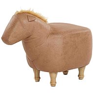 BELIANI béžová z umělé kůže HORSE - Stool