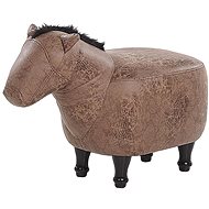 BELIANI hnědá z umělé kůže HORSE - Stool