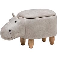 Světle šedá BELIANI hrošík HIPPO - Stool