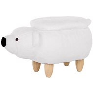 Bílá BELIANI s uložným prostorem BEAR - Stool