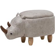 Světle šedá BELIANI nosorožec RHINO - Stool