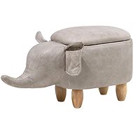 Světle šedá BELIANI slon ELEPHANT - Stool