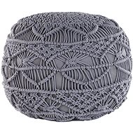 BELIANI Šedý puf 40 × 40 cm KAYSERI - Ottoman