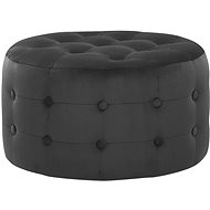 Sametový BELIANI černý TAMPA - Ottoman