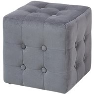 Tmavě šedý čalouněný BELIANI Chesterfield WISCONSIN - Ottoman