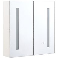 BELIANI mirror with LED lighting 60 × 60 cm white silver CHABUNCO - Bathroom Cabinet
