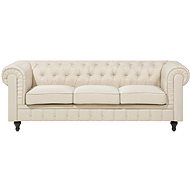 Čalouněná béžová vintage BELIANI CHESTERFIELD - Pohovka