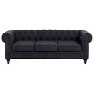Čalouněná tmavě šedá vintage BELIANI CHESTERFIELD - Pohovka