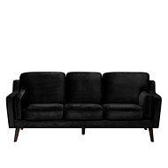 Elegantní černá čalouněná BELIANI pro 3 LOKKA - Pohovka