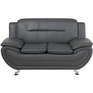 Šedá kožená BELIANI pro 2 LEIRA - Pohovka