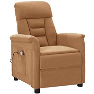 Shumee polohovací taupe umělá broušená kůže, 3073591 - Massage Chair