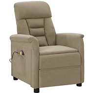 Shumee světle šedé umělá broušená kůže, 3073592 - Massage Chair