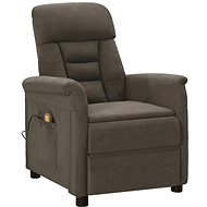 Shumee tmavě šedé umělá broušená kůže, 3073593 - Massage Chair