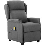 Shumee polohovací světle šedé textil, 3073626 - Massage Chair