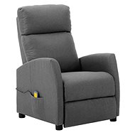 Shumee polohovací světle šedé textil, 3073646 - Massage Chair