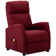 Shumee polohovací vínové textil, 3073649 - Massage Chair