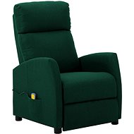 Shumee polohovací tmavě zelené textil, 3073652 - Massage Chair