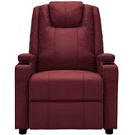 Shumee polohovací vínové umělá kůže, 3073799 - Massage Chair