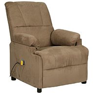 Shumee polohovací taupe umělý semiš, 3073837 - Massage Chair