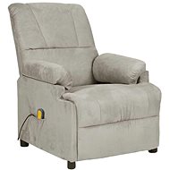 Shumee polohovací světle šedé umělý semiš, 3073838 - Massage Chair