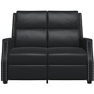 Shumee 2místné polohovací černé umělá kůže, 3083957 - Massage Chair