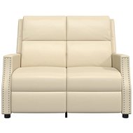 Shumee 2místné polohovací krémové umělá kůže, 3083959 - Massage Chair