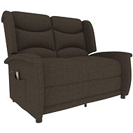 Shumee 2místné polohovací hnědé textil, 3084033 - Massage Chair